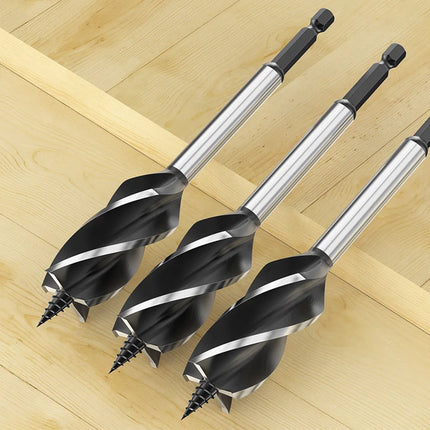 HUHAO 10PCS Twist Drill Bit Set Wood With Box Hole Opener Drill Bit Fast Cut Auger Carpenter Joiner Tool Suit for Woodworking