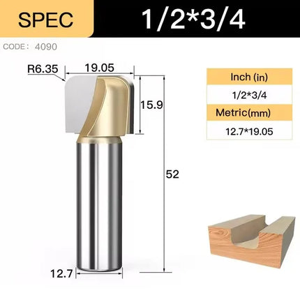 HUHAO Bowl Tray Router Bit Wood Bottom Cleaning Slotting Carbide Milling Cutter Woodworking Tool Trimming Engraving Bit CNC Tool