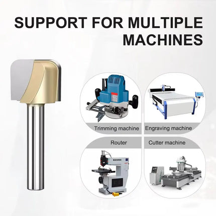 HUHAO Bowl Tray Router Bit Wood Bottom Cleaning Slotting Carbide Milling Cutter Woodworking Tool Trimming Engraving Bit CNC Tool