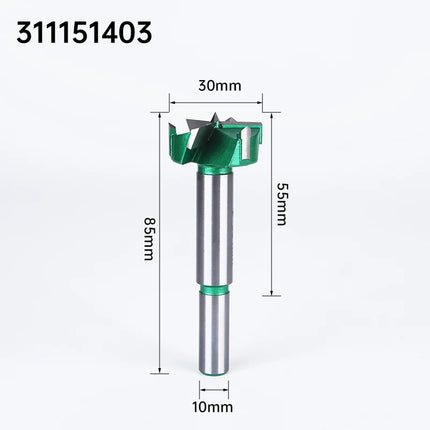 HUHAO 10mm Round Shank 3 Blades Forstner Drill Bit Hole Saw Center Router Bit Carbide Milling Cutter For Wood Woodworking Tools