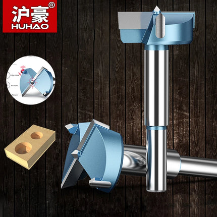HUHAO Forstner Drill Bit 8mm 10mm Round Shank Wood Centering Hole Saw Diameter 14-53mm Carbide Cutter Woodworking Drill Bit Tool