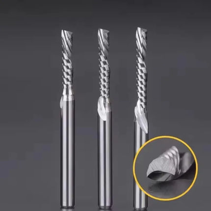 HUHAO 30pcs 3.175mm Right Spiral Milling Cutter ‌Up Cut One Flute Router Bit CNC End Mill Milling Cutter CNC Engraving Bit