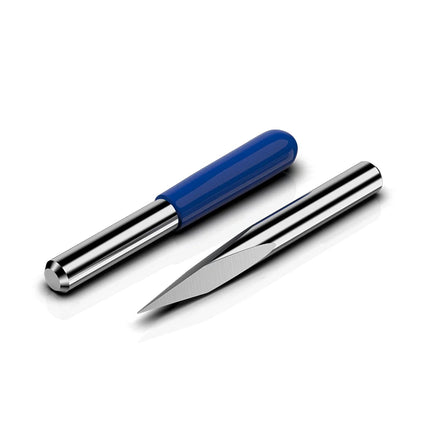 HUHAO 3 Edge Pyramid Engraving Bits 3.175mm Shank Carbide Milling Cutter 20-90D End Mill CNC Engraving Router Bit Wood CNC Tools