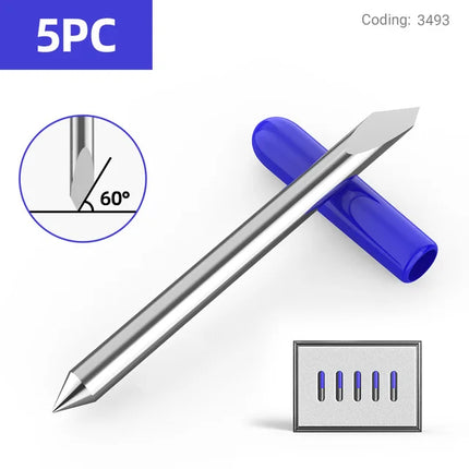 HUHAO 5PCS 30/45/60 Degree Mimaki Cutting Plotter Blade Vinyl Cutter Knife Milling Cutter for Power Tools Mimaki Plotter Bits