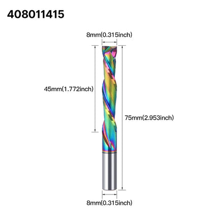 HUHAO 5A 3.175/4/5/6mm Shank Up Down Cut Two Flutes Compression Router Bits Carbide Spiral Milling Cutter For Wood Acrylic