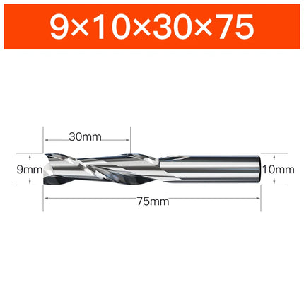 HUHAO HRC65 Milling Cutter HSS M2 End Mill Carbide 2 Flutes Spiral Router Bit CNC Tools for Aluminum Stainless Metal