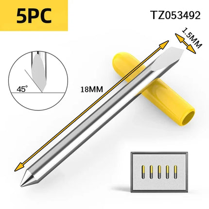 HUHAO 5PCS 30/45/60 Degree Mimaki Cutting Plotter Blade Vinyl Cutter Knife Milling Cutter for Power Tools Mimaki Plotter Bits