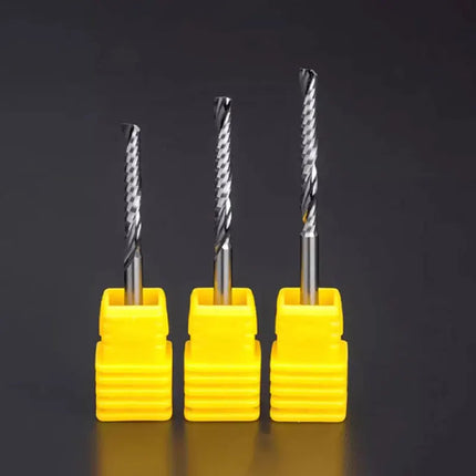HUHAO 30pcs 3.175mm Right Spiral Milling Cutter ‌Up Cut One Flute Router Bit CNC End Mill Milling Cutter CNC Engraving Bit