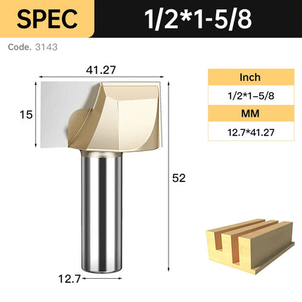 HUHAO Cleaning Bottom Engraving Bit for Wood 1/2 1/4 Shank Straight Router Bit Carbide Milling Cutter Woodworking Bit CNC Tools