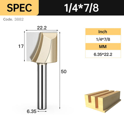 HUHAO Cleaning Bottom Engraving Bit for Wood 1/2 1/4 Shank Straight Router Bit Carbide Milling Cutter Woodworking Bit CNC Tools