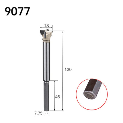 Hole Saw Cutter for Wood Forstner Drill Bit Hex 1/4in Shank Hinge Boring Bit Hole Saw Cutter Carbide Steel for Wood Woodworking Tools