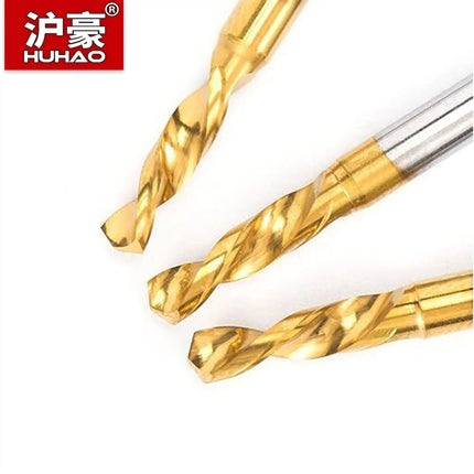 HUHAO 10PCS 1/8 Shank PCB Drill Bit Set 3.175mm PCB Carbide TiN Coated Tools