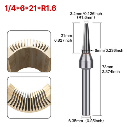 Woodworking Milling Cutter TCT Grooving Cutter V-Shaped Tool Arc-shaped Slotter  For Wood Bending Circular Groove Milling