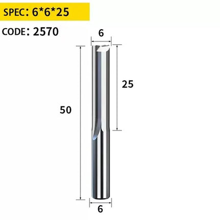 HUHAO Woodworking Tools 3.175/4 /6mm Shank Wood Milling Cutter 2 Flute Carbide End Mill CNC Engraving Bit Straight Slot Cutter