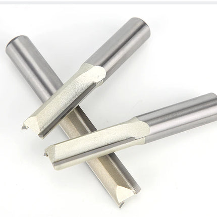 HUHAO 1/4"Shank Straight Router Bit Trimming Cutter Carbide Steel Trimming Machine Milling Cutter Wood Woodworking CNC Tools