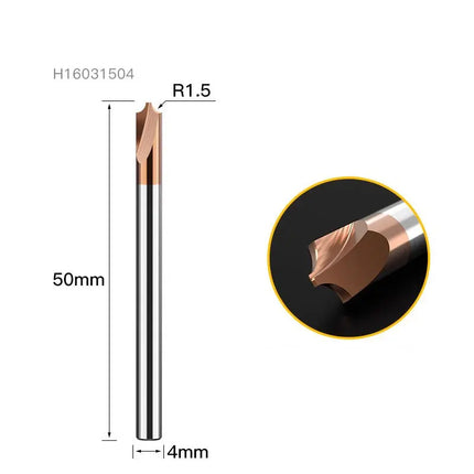 HUHAO HRC55 Radius Corner Rounding Milling Cutter Chamfering Outside Radii Router Bits Carbide Steel Solid End Mill CNC Tools