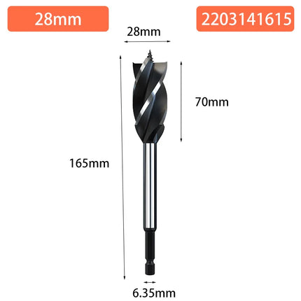 HUHAO 10mm-35mm Twist Drill Bit Set 6.35mm Shank Wood Fast Cut Auger Drill Bits Long Four Slot Carbide Woodworking Slotting Tool