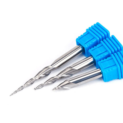HUHAO 6mm Ball Nose Tapered End Mill Wood Solid Carbide Steel Milling Cutter for Woodworking Metal CNC Router Bit Engraving Tool