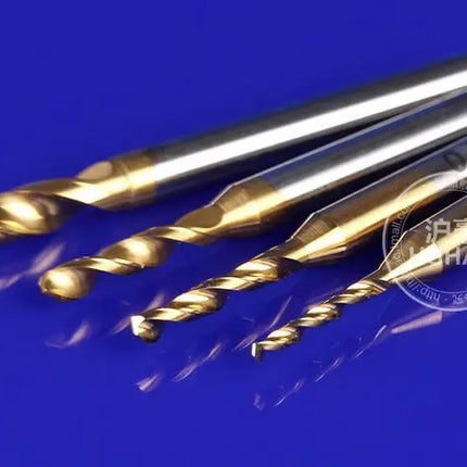 HUHAO 10PCS 1/8 Shank PCB Drill Bit Set 3.175mm PCB Carbide TiN Coated Tools
