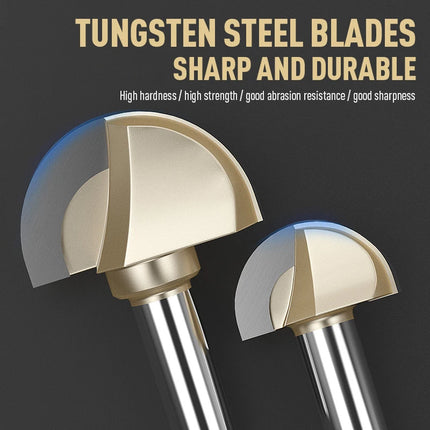 HUHAO Round Ball Nose Cove Router Bit CNC Milling Bit Radius Core Box Solid Milling Cutter for Wood