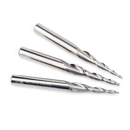 HUHAO 6mm Ball Nose Tapered End Mill Wood Solid Carbide Steel Milling Cutter for Woodworking Metal CNC Router Bit Engraving Tool