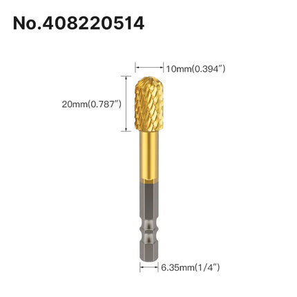 HUHAO Rotary Burrs Rotary File Drill Bit Hexagon Shank Titanium Coating Carbide Steel Electric Screw Alloy CNC Milling Cutter