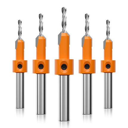 HUHAO 8mm Shank HSS Woodworking Countersink Router Bit Screw Extractor Remon Demolition for Wood Milling Cutter Woodworking Tool