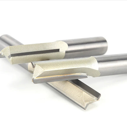 HUHAO 1/4"Shank Straight Router Bit Trimming Cutter Carbide Steel Trimming Machine Milling Cutter Wood Woodworking CNC Tools