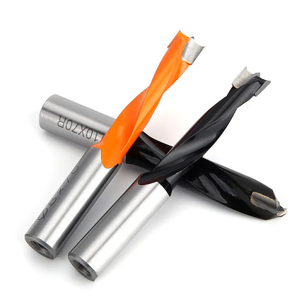 HUHAO 10mm Shank Forstner Wood Drill Bits Alloy Hole Opener Bit 70mm Total Length Router Bit Carbide Row Drill Woodworking Tools