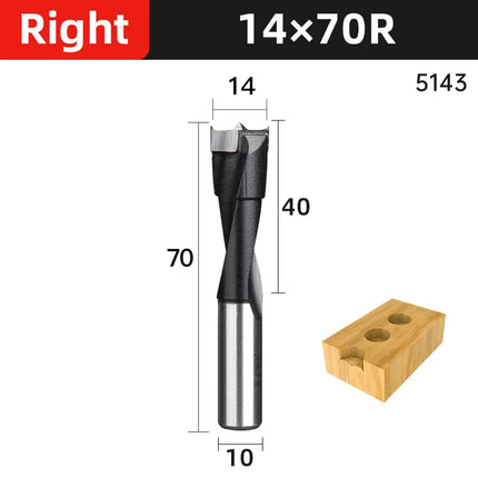 HUHAO 2 Flute Left/Right Forstner Wood Drill Bits 10mm Shank Drill Bits Router Bits Wood Alloy Hole Opener Woodworking Tools