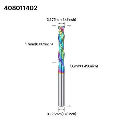 HUHAO 5A 3.175/4/5/6mm Shank Up Down Cut Two Flutes Compression Router Bits Carbide Spiral Milling Cutter For Wood Acrylic