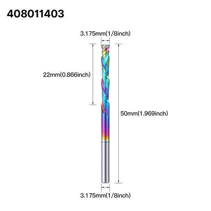 HUHAO 5A 3.175/4/5/6mm Shank Up Down Cut Two Flutes Compression Router Bits Carbide Spiral Milling Cutter For Wood Acrylic