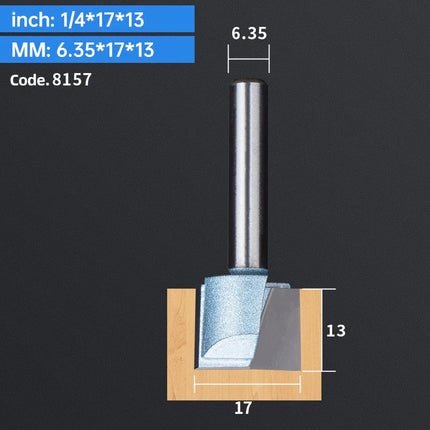 HUHAO Cleaning Bottom Engraving Bit for Wood 1/2 1/4 Shank Straight Router Bit Carbide Milling Cutter Woodworking Bit CNC Tools
