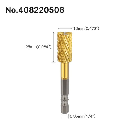 HUHAO Rotary Burrs Rotary File Drill Bit Hexagon Shank Titanium Coating Carbide Steel Electric Screw Alloy CNC Milling Cutter