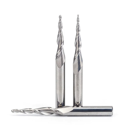 HUHAO 6mm Ball Nose Tapered End Mill Wood Solid Carbide Steel Milling Cutter for Woodworking Metal CNC Router Bit Engraving Tool
