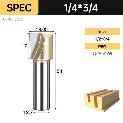 HUHAO Cleaning Bottom Engraving Bit for Wood 1/2 1/4 Shank Straight Router Bit Carbide Milling Cutter Woodworking Bit CNC Tools