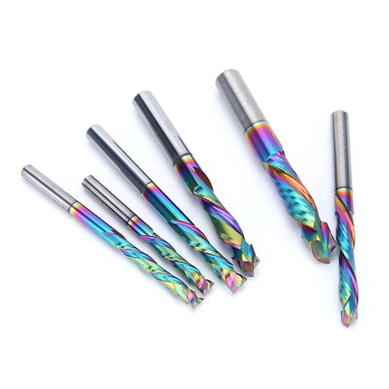 HUHAO 5A 3.175/4/5/6mm Shank Up Down Cut Two Flutes Compression Router Bits Carbide Spiral Milling Cutter For Wood Acrylic