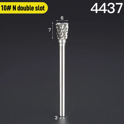 HUHAO 3mm Shank Rotary Burr Carbide Steel Drill Bits for Metal Woodworking Accessory Electric Rotary Router Bit Grinding Tools