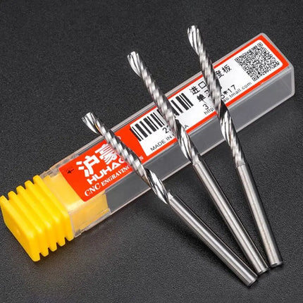 HUHAO 30pcs 3.175mm Right Spiral Milling Cutter ‌Up Cut One Flute Router Bit CNC End Mill Milling Cutter CNC Engraving Bit