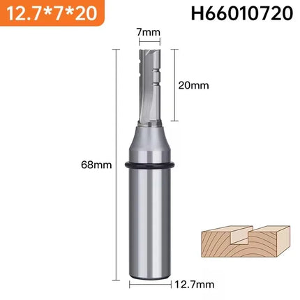 HUHAO 12.7mm Straight Milling Cutter TCT Trimming Slotting Wood CNC Router Bit MDF Engraving Carbide End Mill Woodworking Tool
