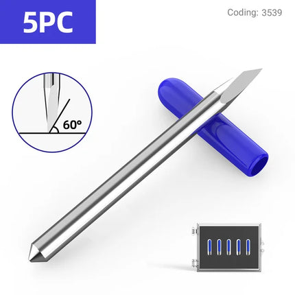 HUHAO 5PCS 30/45/60 Degree Mimaki Cutting Plotter Blade Vinyl Cutter Knife Milling Cutter for Power Tools Mimaki Plotter Bits