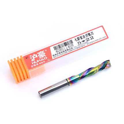 HUHAO 5A 3.175/4/5/6mm Shank Up Down Cut Two Flutes Compression Router Bits Carbide Spiral Milling Cutter For Wood Acrylic