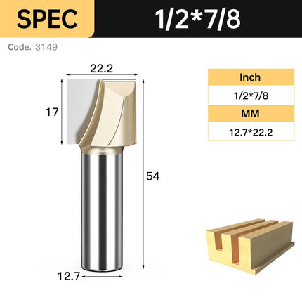 HUHAO Cleaning Bottom Engraving Bit for Wood 1/2 1/4 Shank Straight Router Bit Carbide Milling Cutter Woodworking Bit CNC Tools