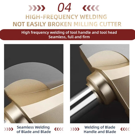 HUHAO Round Ball Nose Cove Router Bit CNC Milling Bit Radius Core Box Solid Milling Cutter for Wood