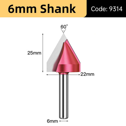 V Shape Wood Router Bit 60 90 120 150 Degrees 3D Engraving Bit for Wood Cutting Slotting