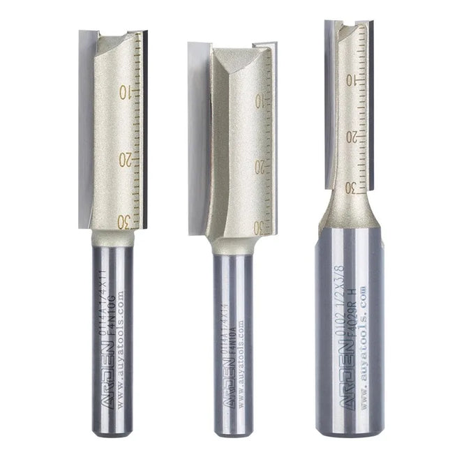 Arden Double Flute Straight Router Bit Wood Milling Cutter 6.35mm 12.7mm Shank Woodworking Tool CNC Flush Trim Arden Router Bits