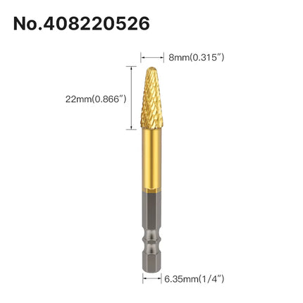 HUHAO Rotary Burrs Rotary File Drill Bit Hexagon Shank Titanium Coating Carbide Steel Electric Screw Alloy CNC Milling Cutter