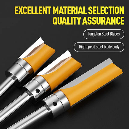 HUHAO 6.35mm Shank Milling Cutter With Bearing Flush Trim Straight Router Bit Wood End Mill for Woodworking Template Bottom Tool⭐⭐⭐⭐⭐