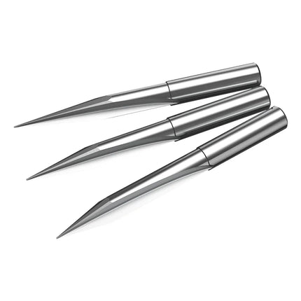HUHAO 3D 6mm Shank Engraving Bit V Shape Milling Cutter 2 Flutes Carbide End Mill CNC Router Bit for Wood MDF Woodworking Tools