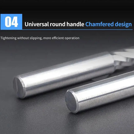 HUHAO Single Flute Spiral End Mill 3.175 /4/6 Shank Spiral Milling Cutte CNC 3D Engraving Carving Bit for Acrylic PVC Wood MDF